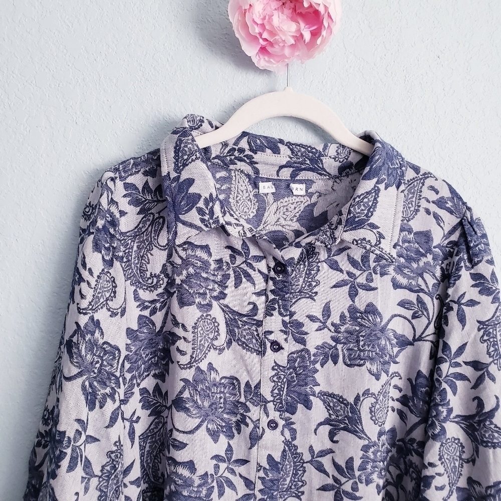 Baltic Born Dakota Navy Botanical Babydoll Dress - Picture 4 of 6